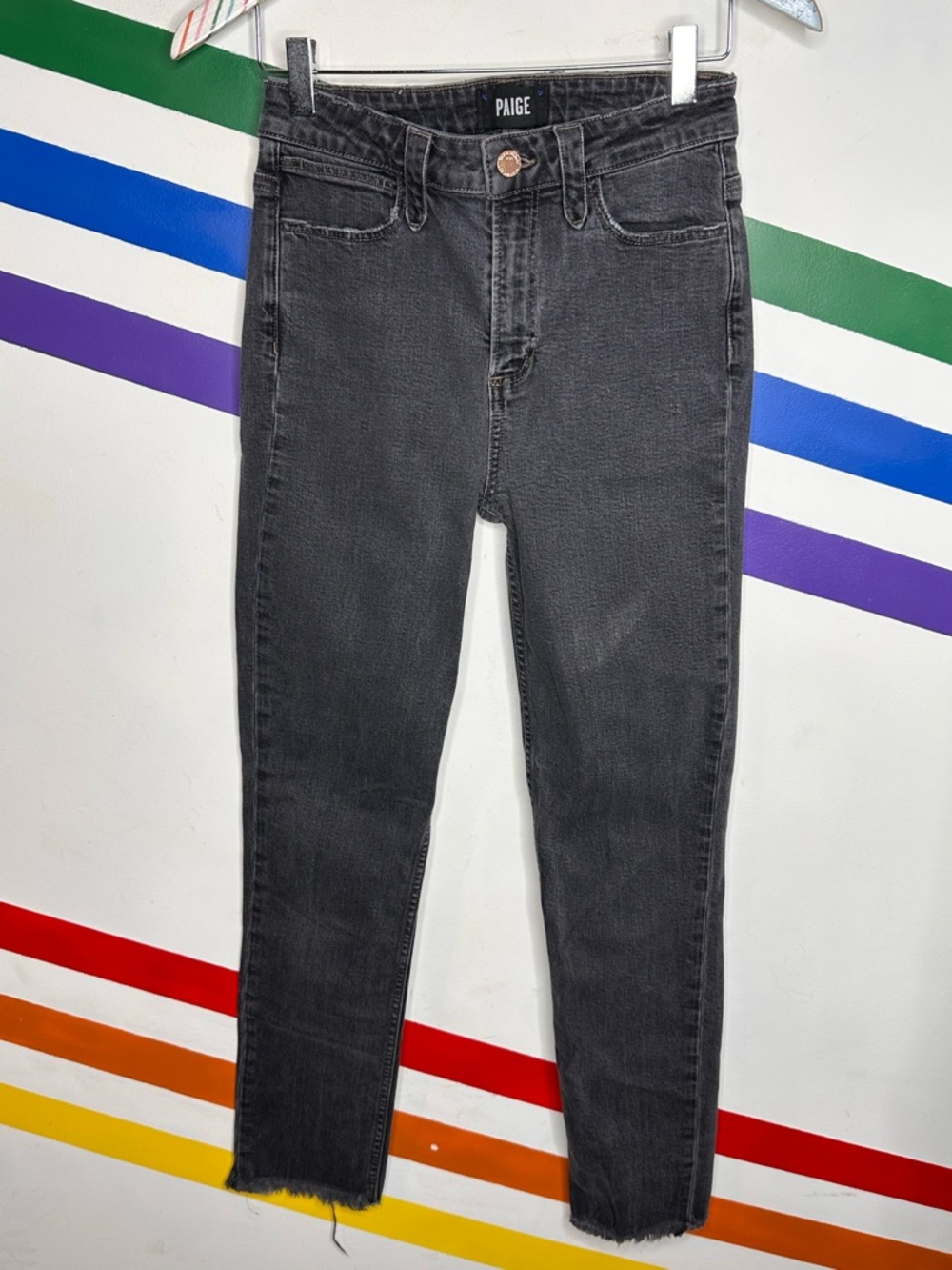 Paige hoxton slim raw hem jeans size 26